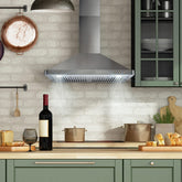 COS-63175 30 in. Vista Collection 380 CFM Ducted Wall Mount Range Hood, Button Controls, LED Lights, Stainless Steel